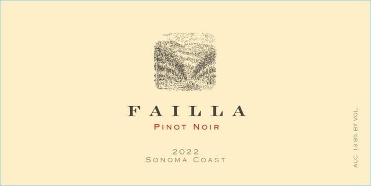 Pinot Noir Pinot Noir, Failla, Sonoma Coast, CA, 2022