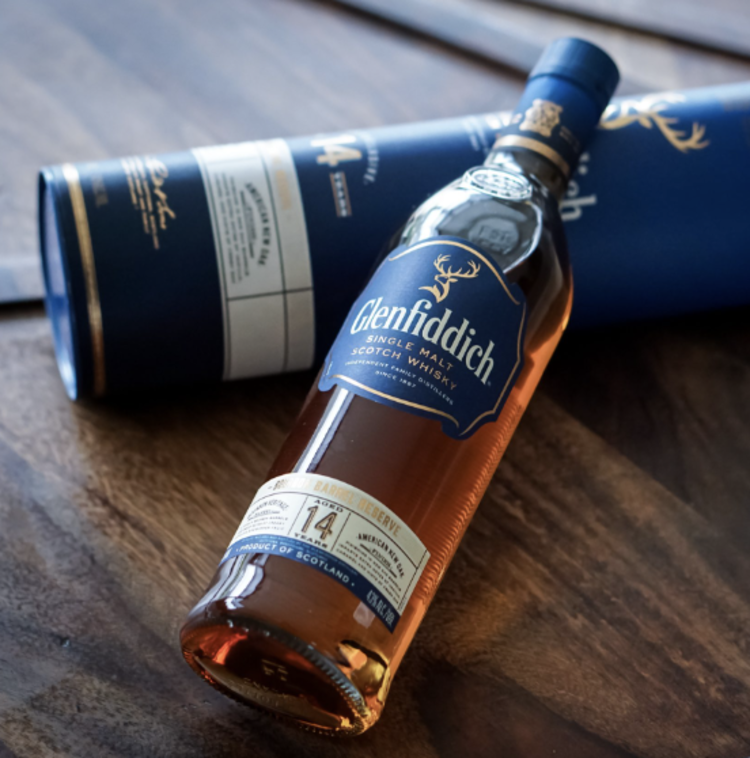 Scotch Scotch, "Bourbon Barrel Reserve 14Yr." Glenfiddich, 750mL