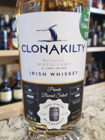 Irish Whiskey Irish Whisky, "Barrel Select Cognac Cask Finish"  Clonakilty, 750mL