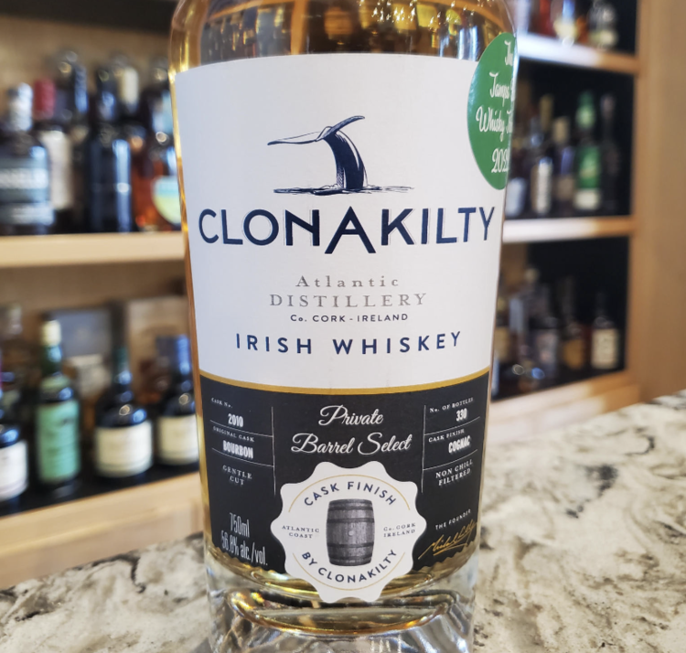 Irish Whiskey Irish Whisky, "Barrel Select Cognac Cask Finish"  Clonakilty, 750mL