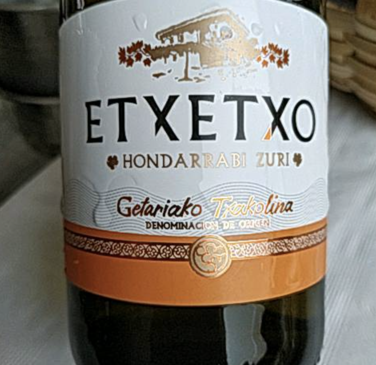 Txakoli Getariako Txakolina, Etxetxo Hondarrabi Zuri , ES, NV