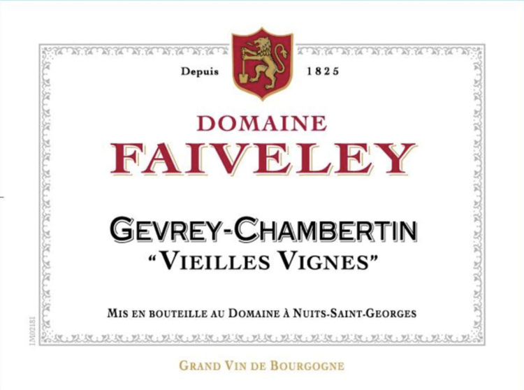 Burgundy Gevrey-Chambertin "Vieilles Vignes", Domaine Faiveley, Burgundy, FR, 2021 (7th generation Faiveley family)