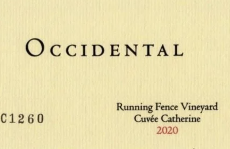 Pinot Noir Pinot Noir "Cuvee Catherine, Running Fence Vineyard", Occidental, Sonoma Coast, CA, 2020