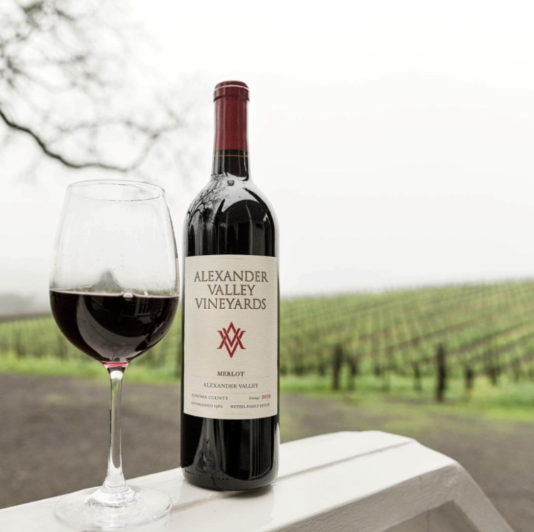 Merlot Merlot “Estate”, Alexander Valley Vineyards, CA, 2022 (Wetzel family & Kevin Hall)