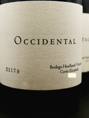 Pinot Noir Pinot Noir "Cuvee Elizabeth, Bodega Headlands Vineyard", Occidental, Sonoma Coast, CA, 2020