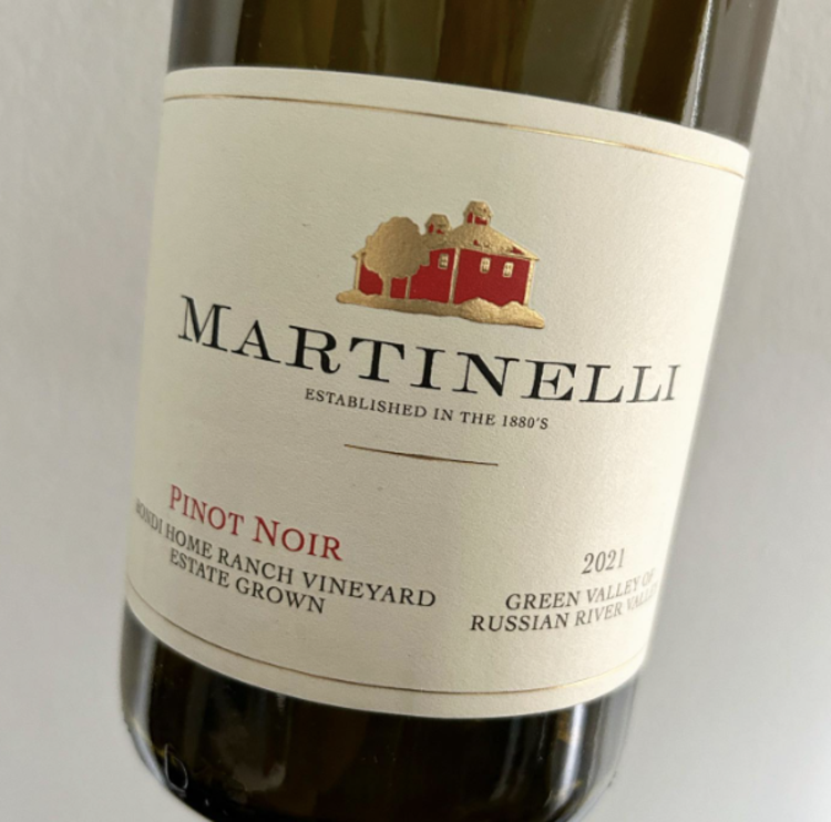 Pinot Noir Pinot Noir “Bondi Home Ranch”, Martinelli, Green Valley, CA, 2021