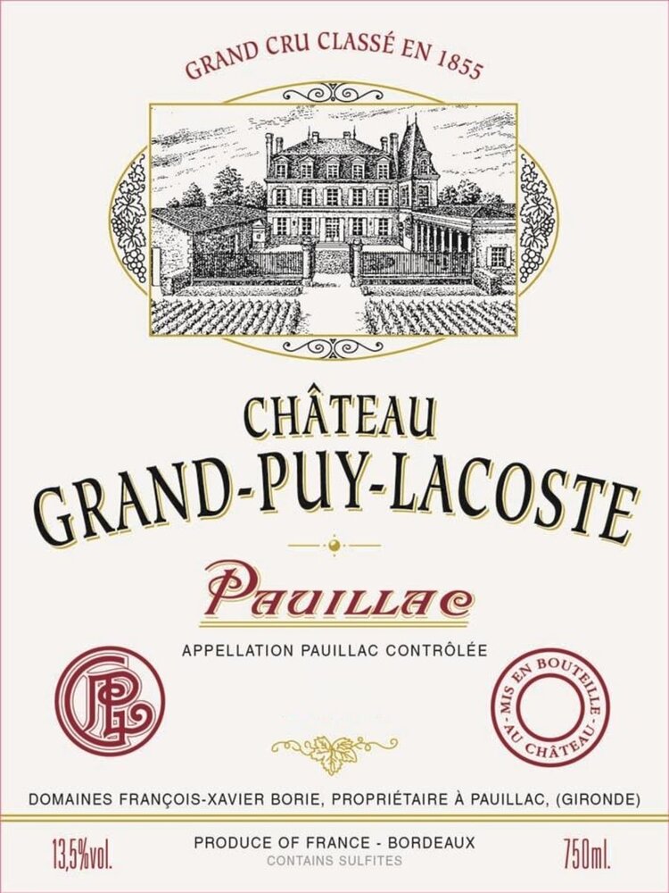 Bordeaux Château Grand-Puy-Lacoste, Pauillac, FR, 2023 (FUTURES PRESALE) 6pk 6x750mL