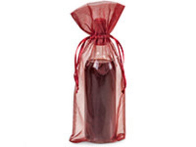Bags Organza Bottle Bag Burgundy