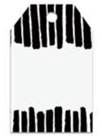 Gift Wrap Bottle Tags - Black Stripes