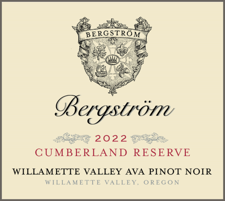 Pinot Noir Pinot Noir "Cumberland Reserve" Bergstrom, Willamette Valley, OR, 2022