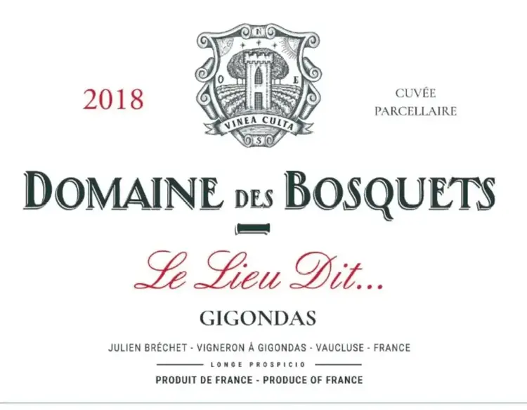 Rhone Gigondas, Domaine des Bosquets "Lieu-Dit", FR 2018