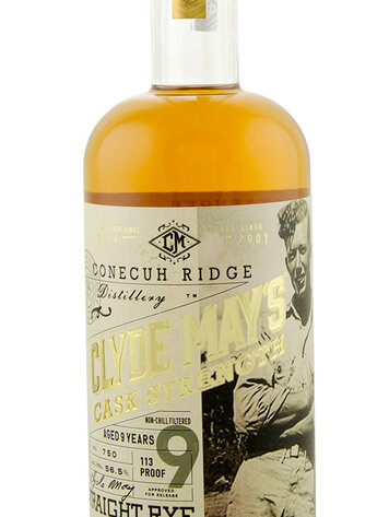 Rye Straight Rye Whiskey "Cask Strength 9Yr.", Clyde May's, 750ml