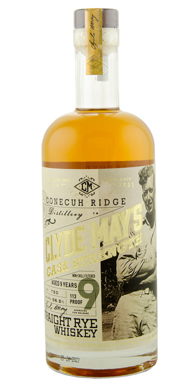 Rye Straight Rye Whiskey "Cask Strength 9Yr.", Clyde May's, 750ml