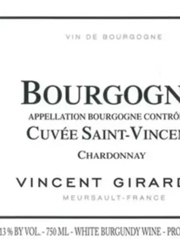 White Burgundy Bourgogne Blanc, "Cuvee Saint-Vincent", Girardin, Burgundy, FR, 2021