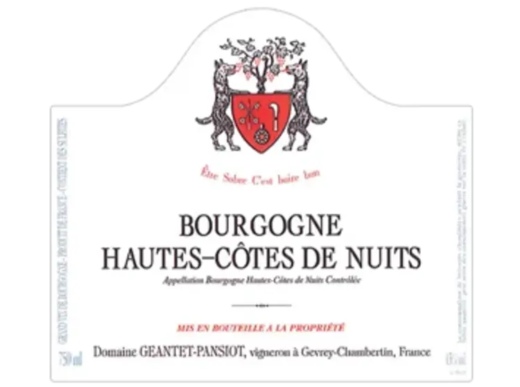 Burgundy Pinot Noir "Bourgogne Hautes-Cotes De Nuits," Geantet-Pansiot, FR 2022