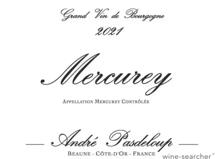 Burgundy Mercurey, André Pasdeloup, Beaune Côte D'Or, FR, 2021