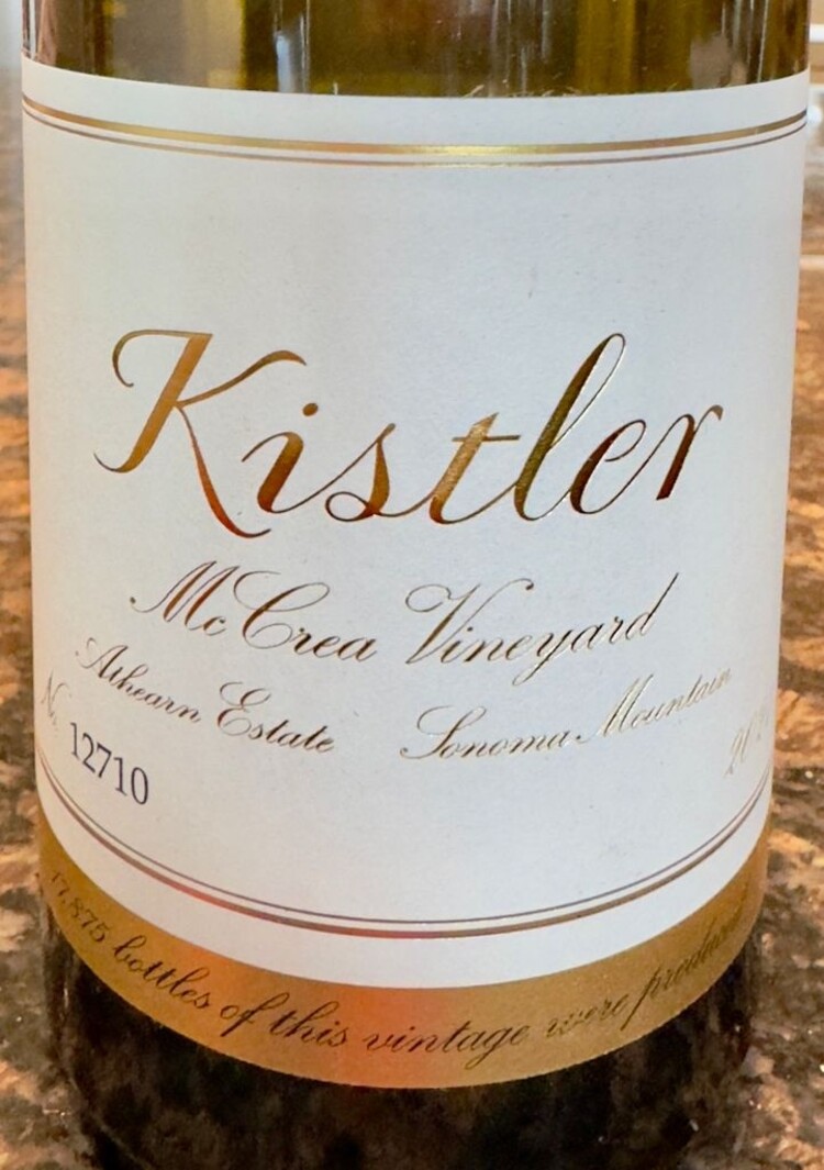 Chardonnay Chardonnay "McCrea Vineyard", Kistler, Sonoma Mountain, CA, 2022