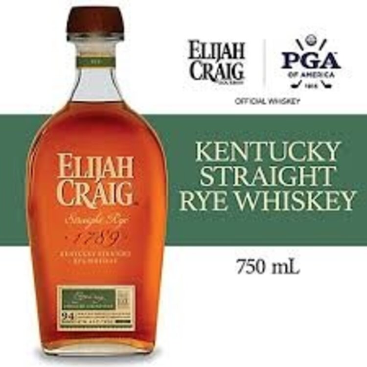 Rye Straight Rye, Elijah Craig, 750mL
