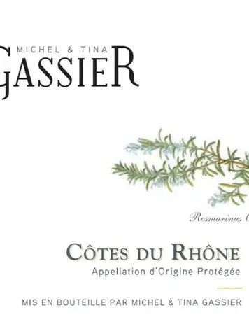 Rhone Côtes du Rhône, Michel Gassier, Rhône Valley, FR, 2023
