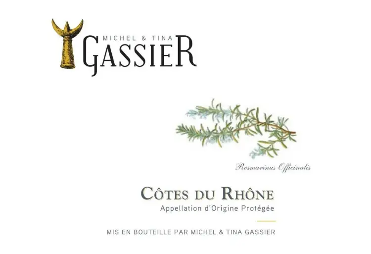 Rhone Côtes du Rhône, Michel Gassier, Rhône Valley, FR, 2023