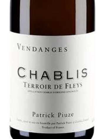 White Burgundy Chablis "Terroir de Fleys", Patrick Piuze, Burgundy, FR, 2024