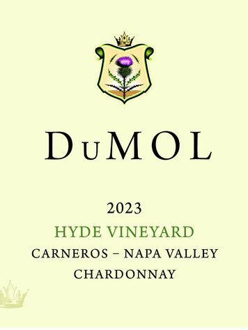 Chardonnay Chardonnay "Hyde", DuMOL, Napa Valley, CA, 2023