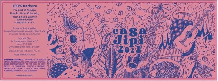 Rosè Rosé "Barbera Rosado", Casa Jipi, Mexico, 2023