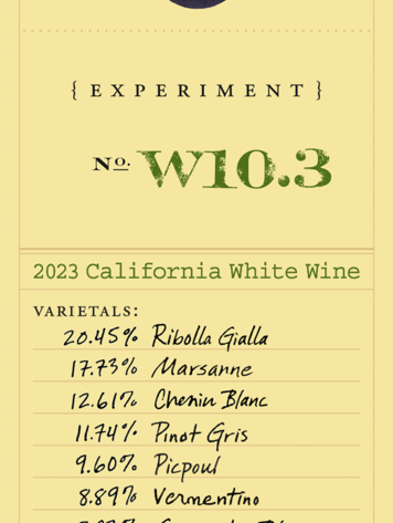 Other Whites White Experiment 10.3, Ovid Winery, CA, 2023