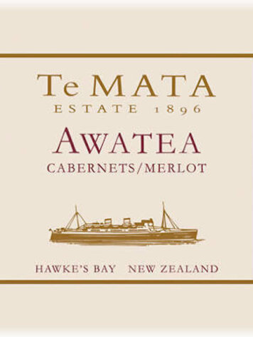 Bordeaux Blend Bordeaux Blend "Coleraine Cabernet- Merlot", Te Mata, Hawake's Bay, New Zealand, 2021