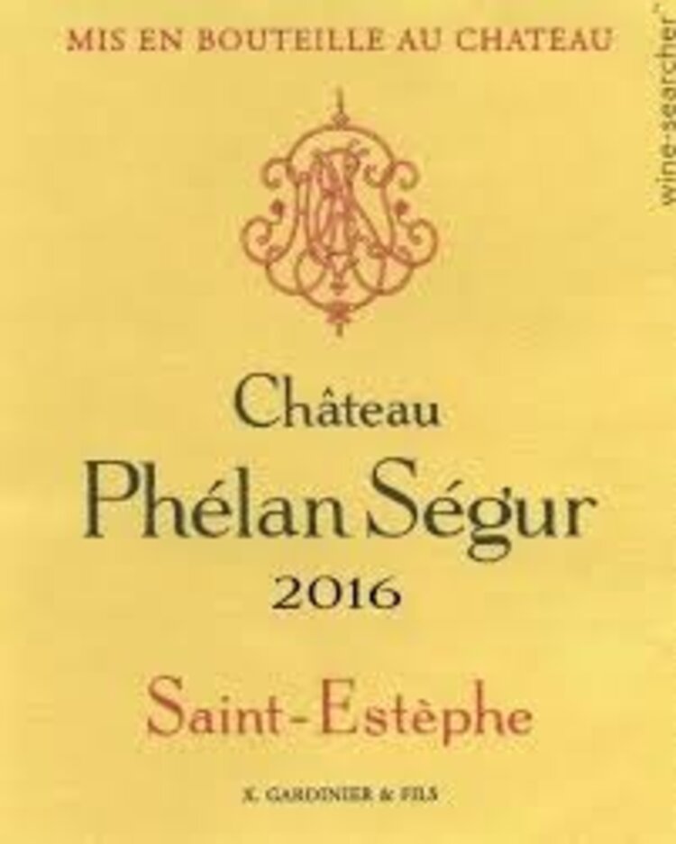 Bordeaux Chateau Phelan Segur, Saint Estephe, FR, 2016