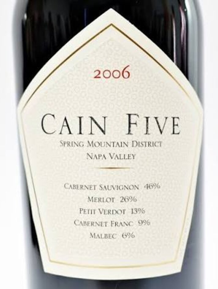 Red Blend, Cain Five, Cain Vineyards, Napa Valley, CA, 2006