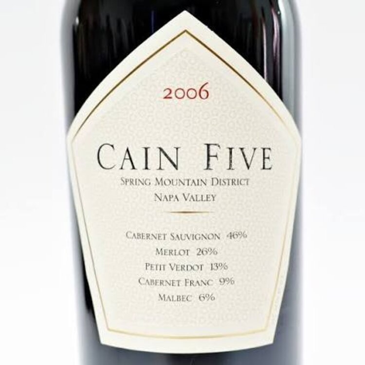 Red Blend Red Blend, Cain Five, Cain Vineyards, Napa Valley, CA, 2006