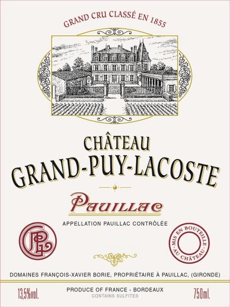 Bordeaux Château Grand-Puy-Lacoste, Pauillac, FR, 2023