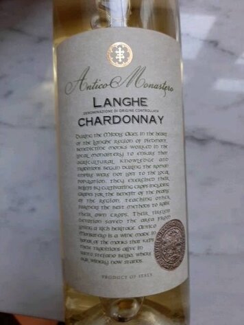 Chardonnay Chardonnay, Antico Monastero, Langhe, IT 2024