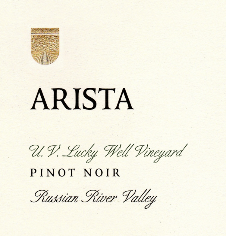 Pinot Noir Pinot Noir, "Lucky Well Vineyard" Arista, Russian River Valley, CA, 2022