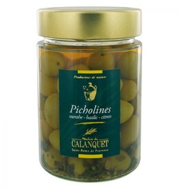 Moulin du Calanquet Picholines Menthe Basilic Citron / Picholines with basil, Mint & Lemon 175 g