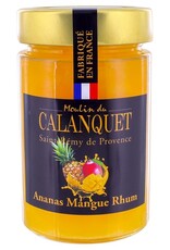 Moulin du Calanquet Confiture Ananas Mangue Rhum / Rum, Pineapple & mango Jam 220 g