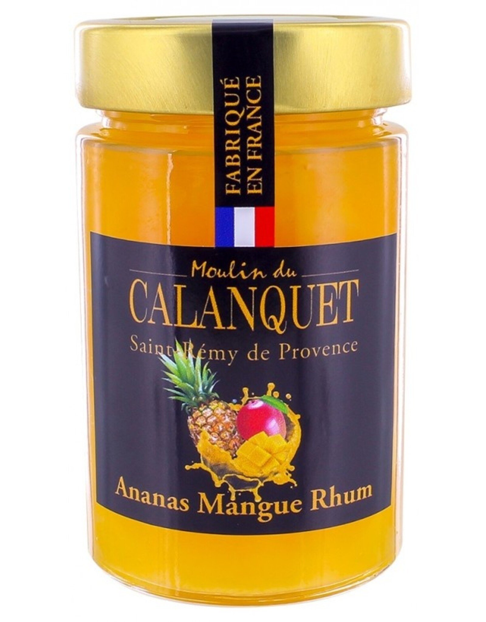 Moulin du Calanquet Confiture Ananas Mangue Rhum / Rum, Pineapple & mango Jam 220 g