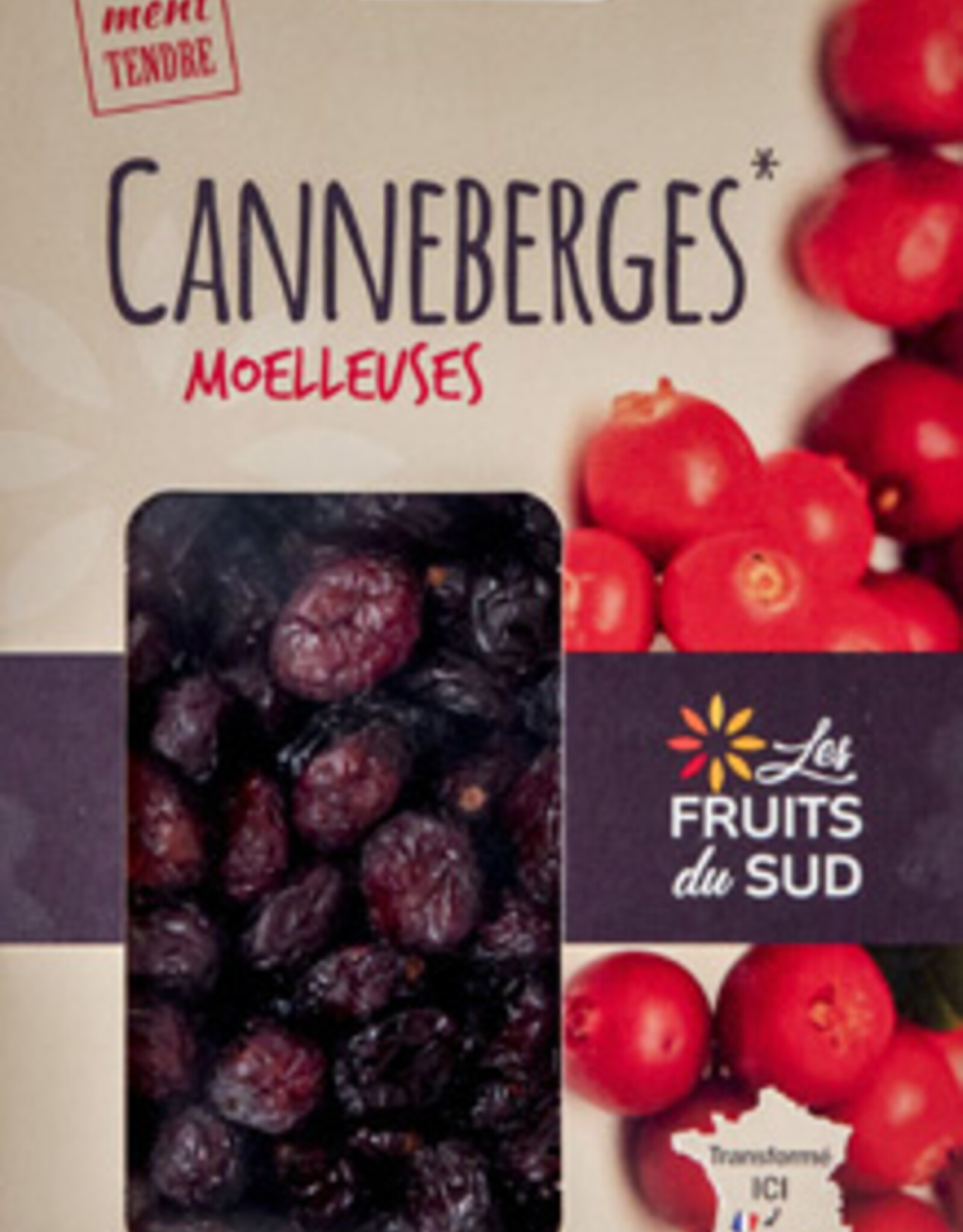les fruits du sud Dried  Cranberries - 200g