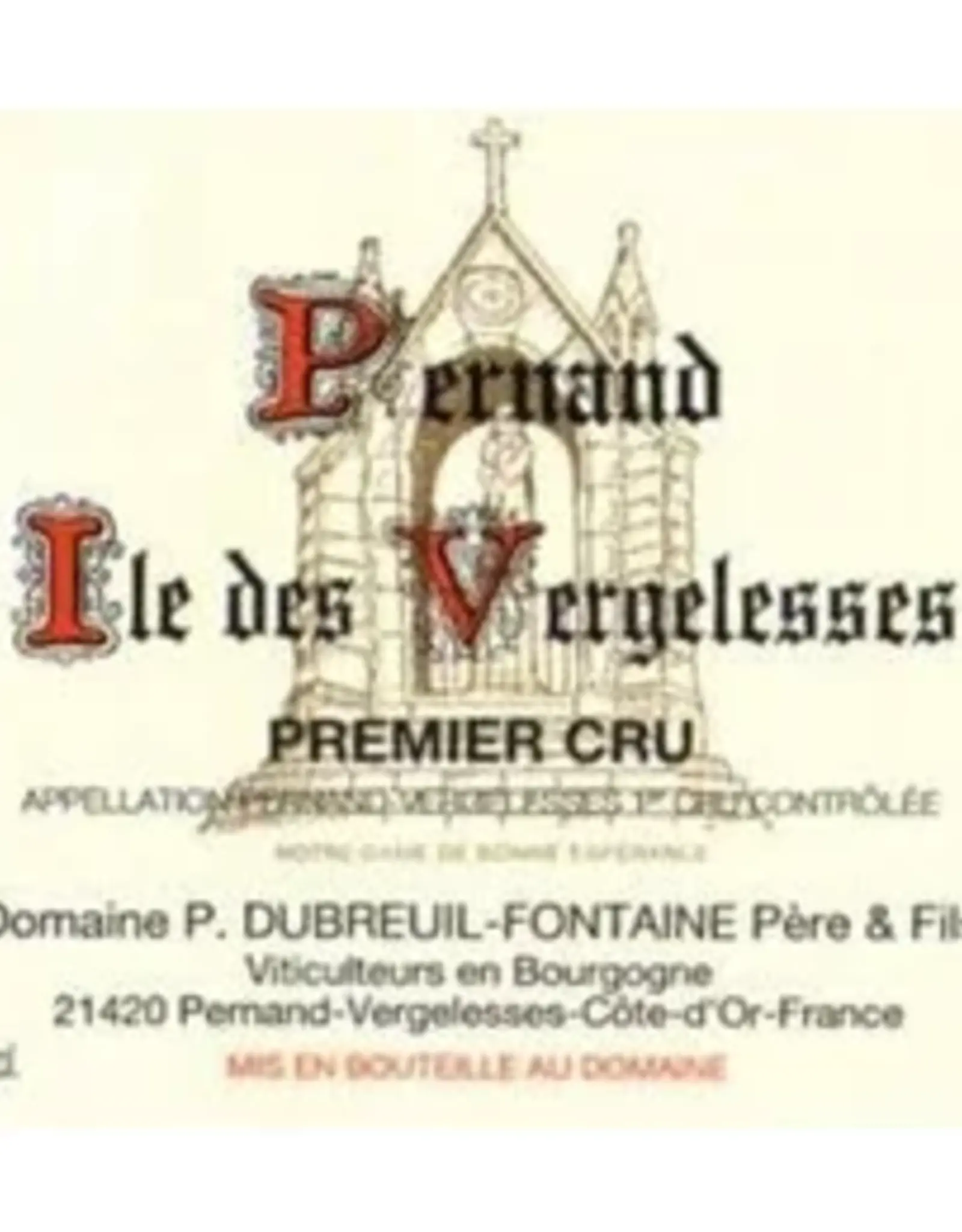Domaine Dubreuil-Fontaine Pernand Vergelesses Ile des Vergelesses 1er Cru Rouge 2021