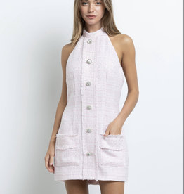 The Dayla Tweed  Dress (blue or pink)