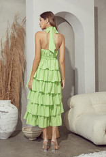 Lime Light Ruffle Dress