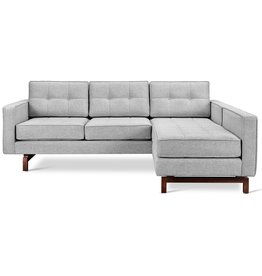 Gus* Modern Jane 2 LOFT Bi-Sectional, Walnut Base