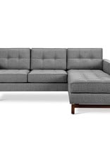 Gus* Modern Jane 2 LOFT Bi-Sectional, Walnut Base