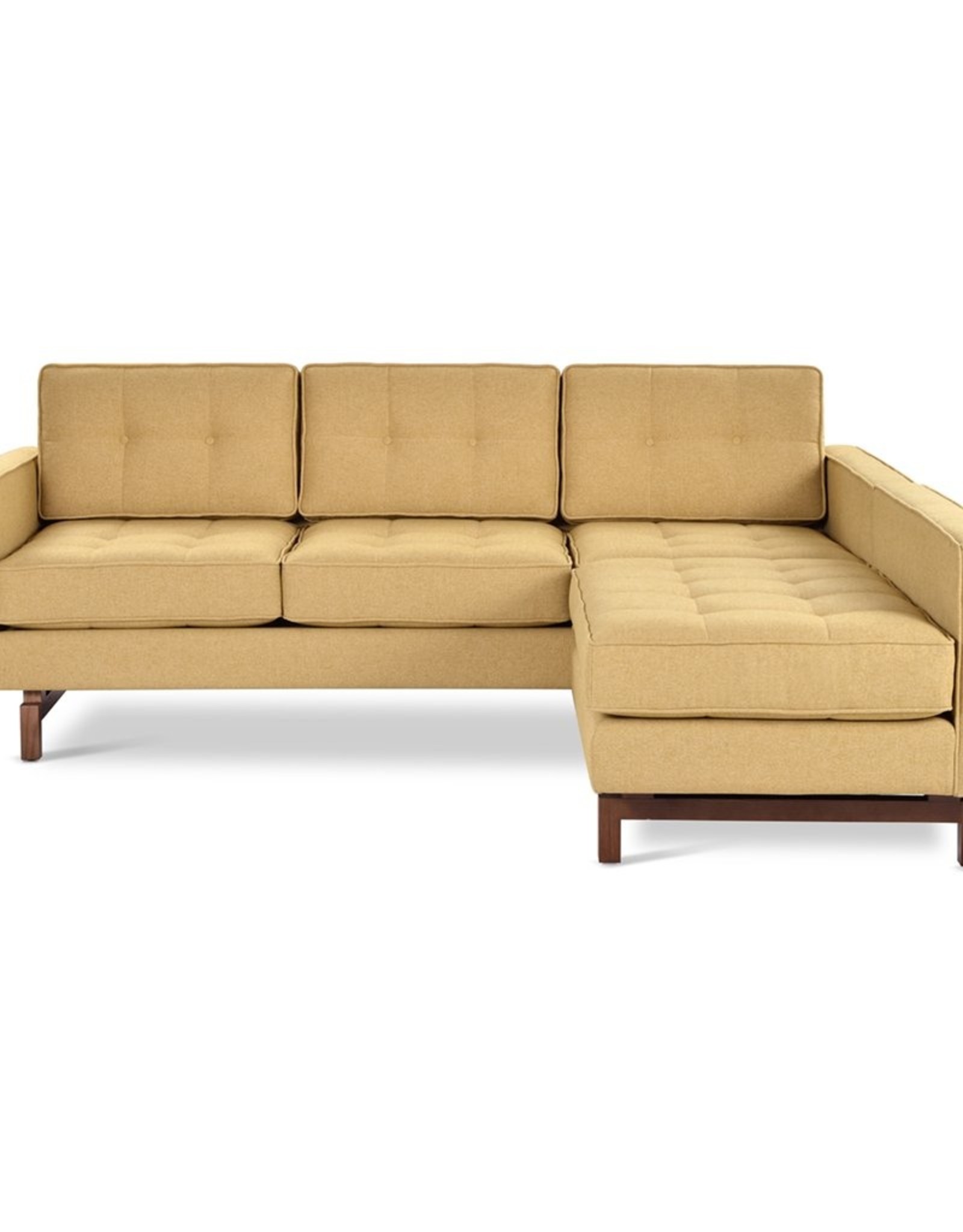 Gus* Modern Jane 2 LOFT Bi-Sectional, Walnut Base