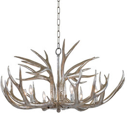 Regina Andrew Design Antler Chandelier (Ambered Silver Leaf)