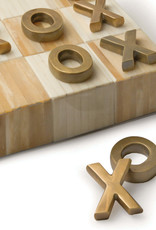 Regina Andrew Design Tic Tac Toe Flat Board With Brass Pieces