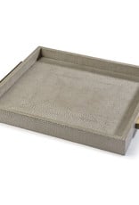 Regina Andrew Design Square Shagreen Boutique Tray (Ivory Grey Python)