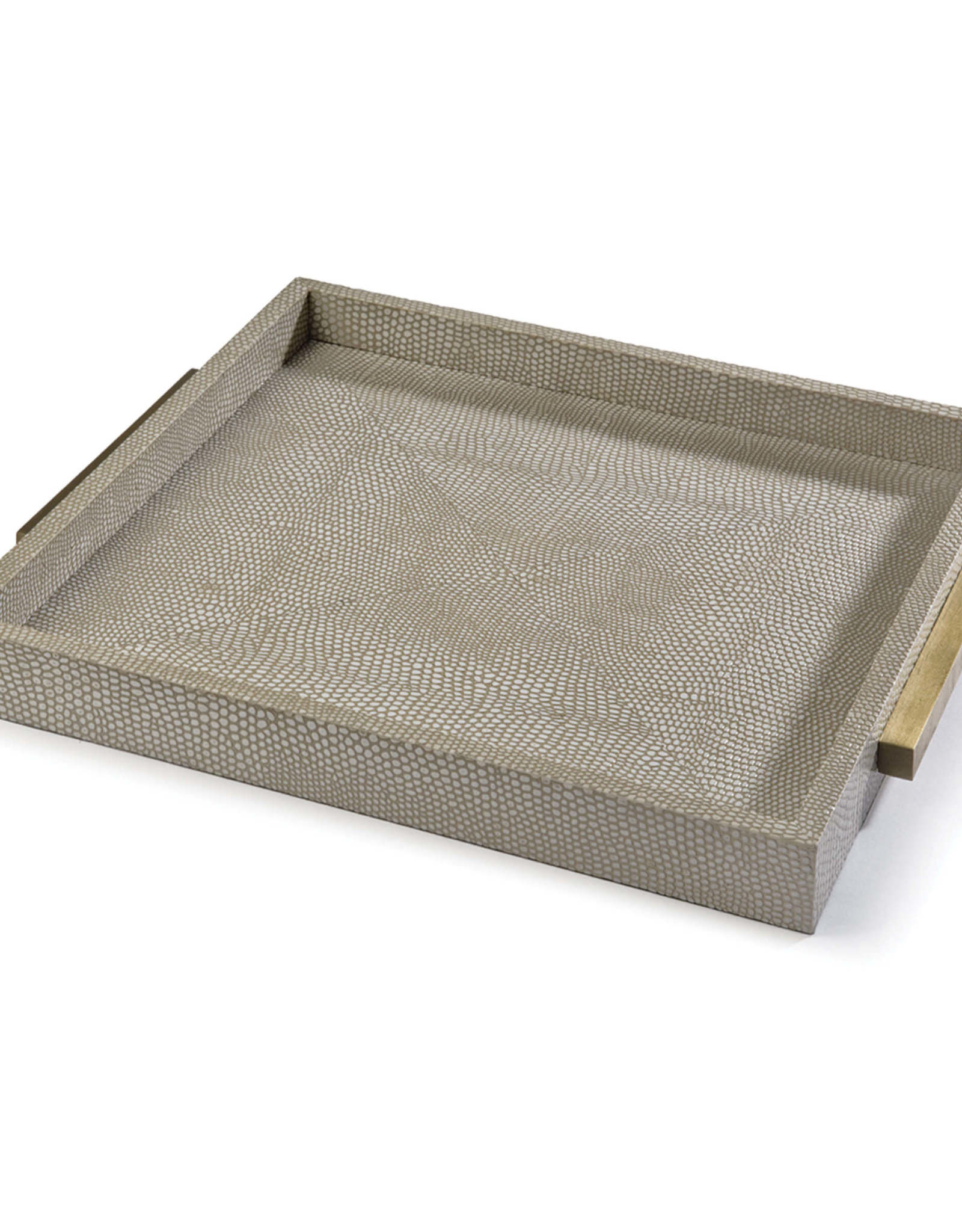 Regina Andrew Design Square Shagreen Boutique Tray (Ivory Grey Python)