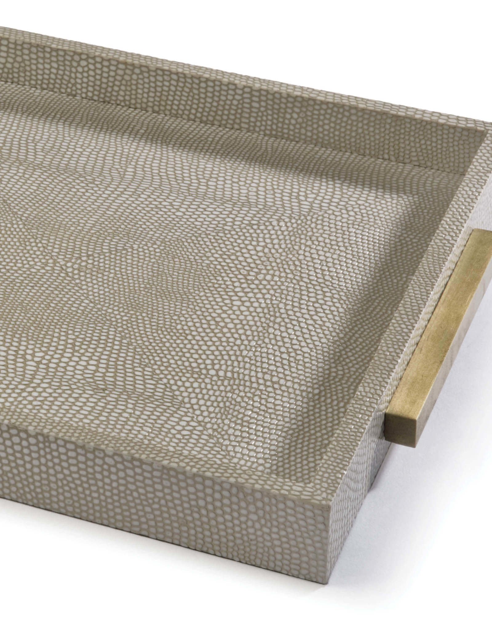 Regina Andrew Design Square Shagreen Boutique Tray (Ivory Grey Python)